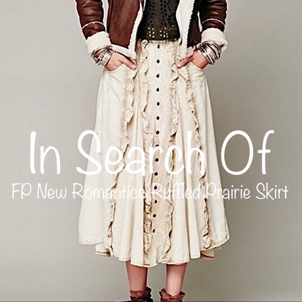 IN SEARCH OF • Free People New Romantics Ruffled Prairie Skirt •